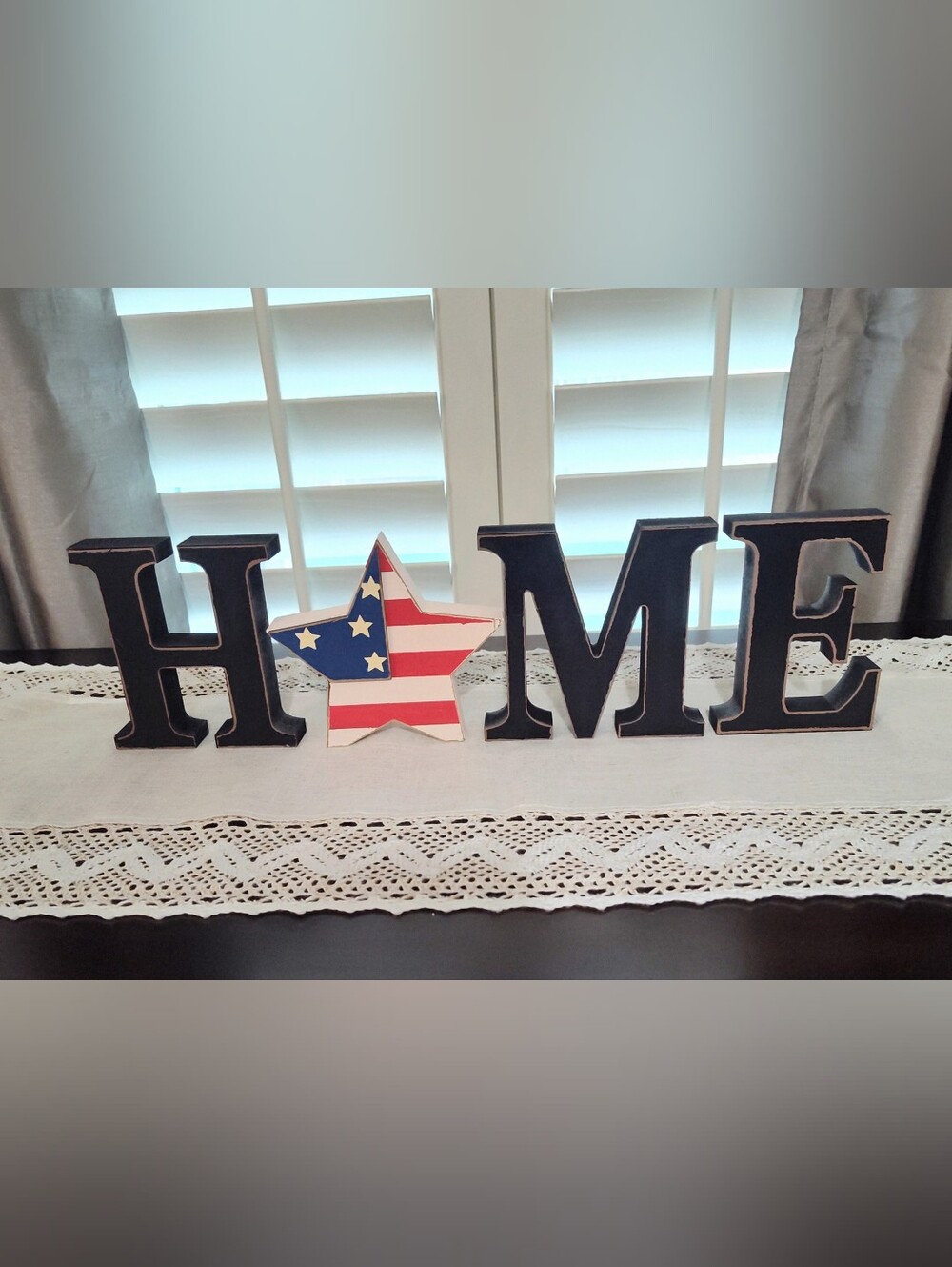 Rustic Black Wood Block Letters w/10 Holiday Accent Blocks - Picture 6 of 10